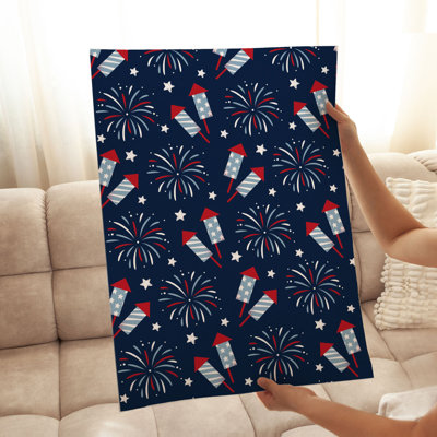 «American and patriotic 4 of juillet», reproduction d'art moderne américain sans cadre