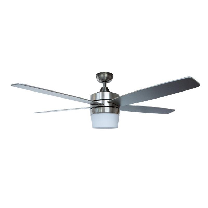 Primo 48 inch Brushed Nickel Indoor Ceiling Fan with LED Light Kit and Remote Control