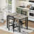 3 Piece Dining Table Set For 2, Small Industrial Kitchen Table With 2 Chairs, Wood Breakfast Nook Table And Chairs Set Of 2, Dinner Table Set For Small Spaces, Dining Room, Apartment-1922052384-1922052387