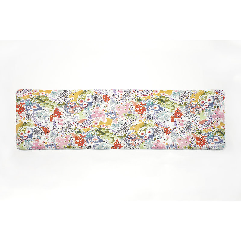 Teddi Floral Water Resistant Anti-Fatigue Non-Skid Kitchen Mat, Runner 1'8" x 5'