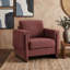 Fauteuil d'appoint rembourré à accoudoirs carrés-1026275938