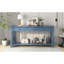 Console Console de 63 po de long avec tiroirs et tablette pour le vestibule, le couloir et le salon (bleu marine)-443385157