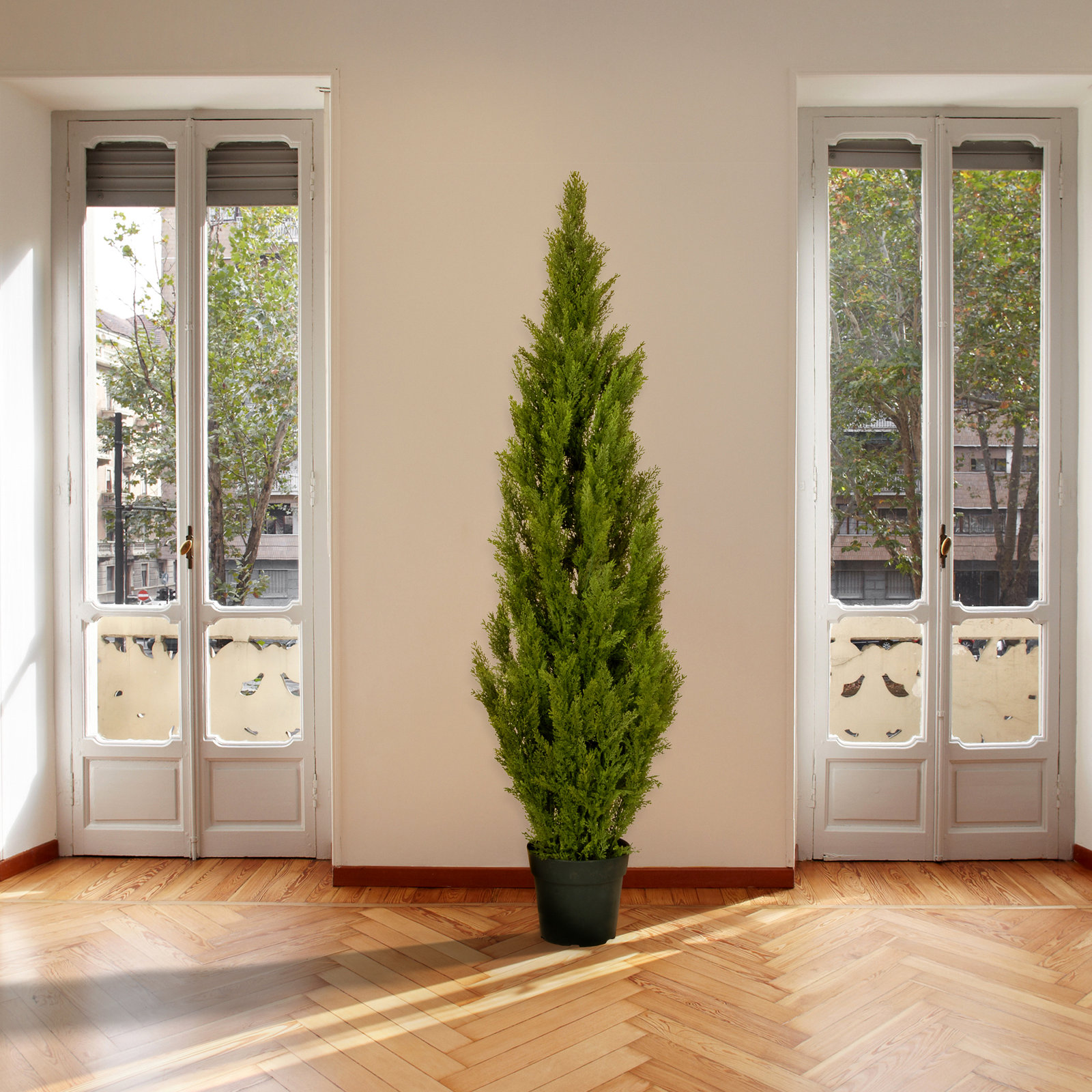 The Holiday Aisle® Cedar Tree, 65" H x 13" W x 13" D