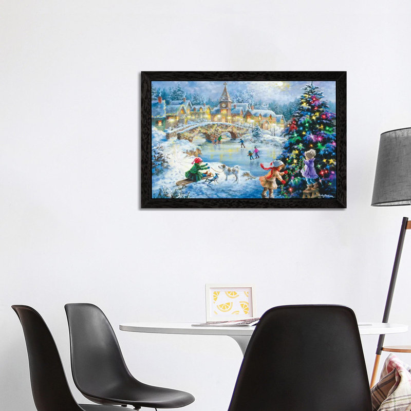 Joyful Celebration by Nicky Boehme - Painting on Canvas, 152.5 cm H x 101.5 cm W, Black Floater Framed