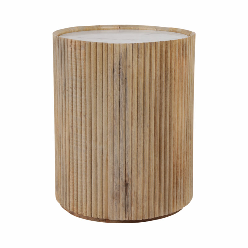 Plateau de rangement en marbre, Marron clair, H 20 po x l 16 po x P 16 po