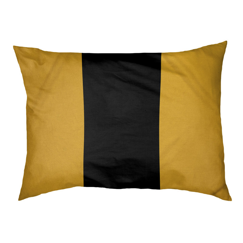 Coussin Oakland, Grand (l 40 po x P 30 po x H 6,5 po), Doré / noir / doré