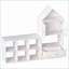 Kids Bookshelf, House-Shaped Versatile Storage for Books/Toys, Adjustable Placement, Easy Assembly | White | MDF