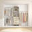 21"-96" Closet System With 3 Drawers And 3 Rods(Can Be Cut To Fit)-1254504130