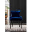 Ricky 4 Person Dining set - a Rectangular Wooden Dining Table with Metal Legs and a Set of 4 Quilted Velvet Dining Chairs for Dining Room - Modern Dining Table Set-715789339-715789342