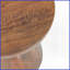 Table basse en bois de manguier peu encombrant - Table d'appoint ronde à piédestal brun pour le salon, support multi-usage