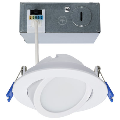 4'' Selectable Color Temperature Dimmable IC Rated LED Canless Recessed Lighting Kit
