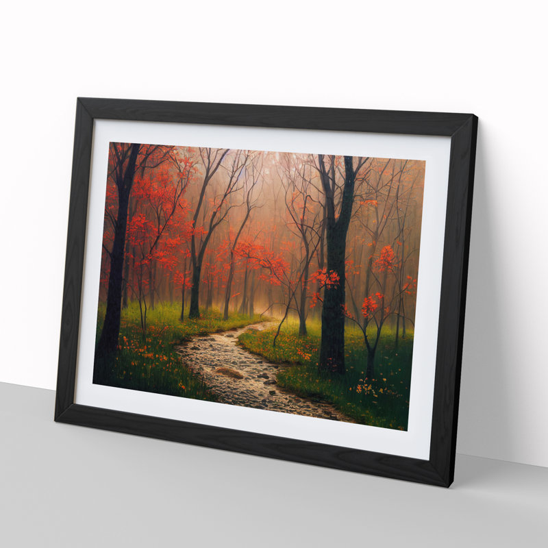 Captivating Spring Forest - Framed Print, 34cm H x 46cm W x 2cm D, Black