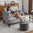 41" Oversized Accent Chair With Ottoman - 33.5'' Wide Seat Comfy Armchair And 2 Pillows-1115277377