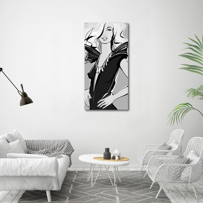 Aseelah Fashion Illustration - Wrapped Canvas Print
