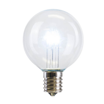 G50 Transparent LED Replacement Bulbs Nickel Base