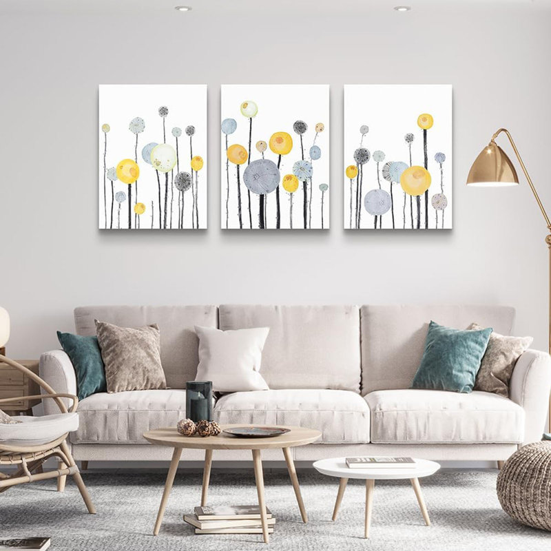 Peintures abstraites, art mural sur toile encadré pour salon