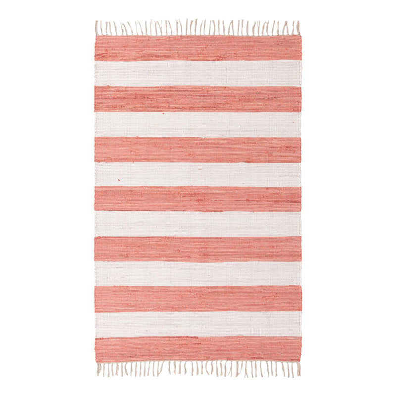 Clerestory Cotton Striped Indoor Rug, Rectangle 5'1" x 8'