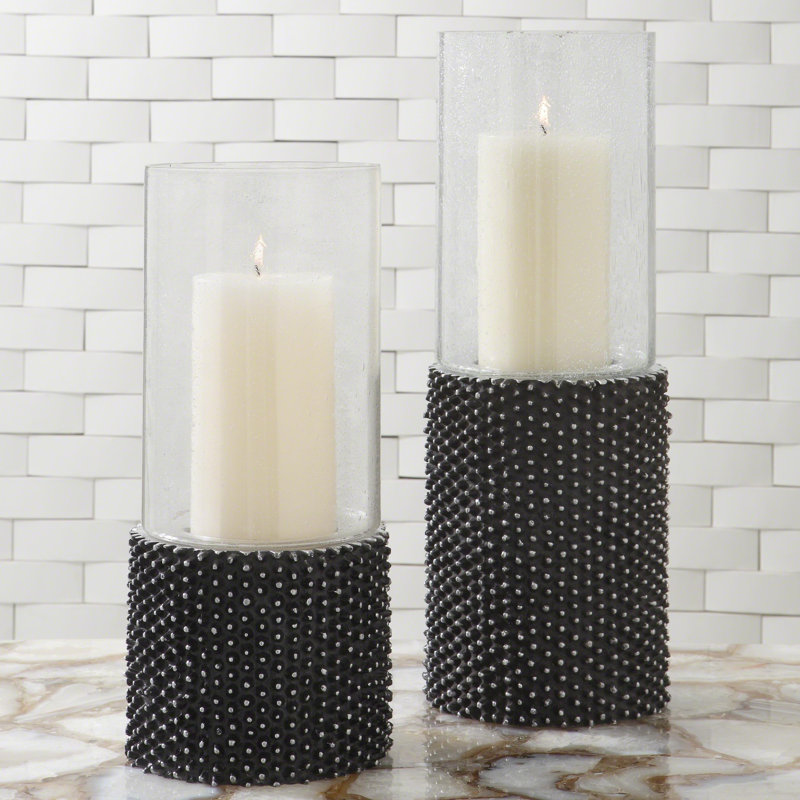 Tropical Jackfruit Texture Small Hurricane Candle Holder