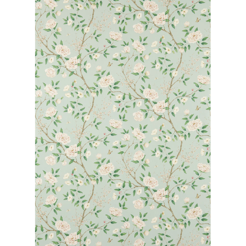 Romey's Garden Wallpaper, Sea Green