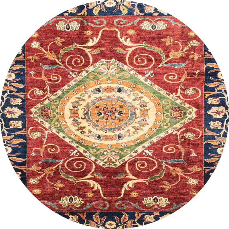 Abstract Indoor Rug, Round 4'