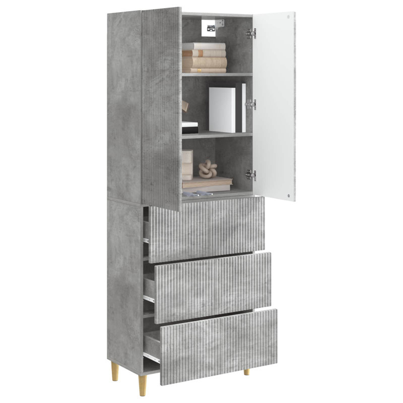Storage Cabinet, Concrete Grey