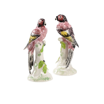2 Piece Kenya Parrots Figurine Set
