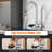 3-In-1 Kitchen Faucet With Built-In Glass Rinser, High-Arc Pull-Down Sprayer With 3 Spray Modes, 360° Swivel Kitchen Sink Faucet, 1 Or 3 Hole Installation-126488154