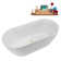 59" Streamline Soaking Freestanding Tub and Tray With Internal Drain