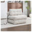 Canapé-lit convertible pliable en velours côtelé avec coussin lombaire - Fauteuil-lit simple beige et chaise longue-917895232