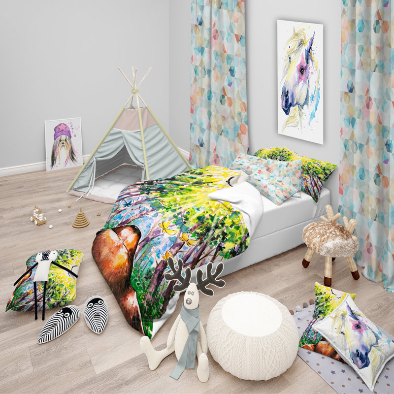Ensemble de housse de couette dog, Housse de couette double / grand + 2 taies