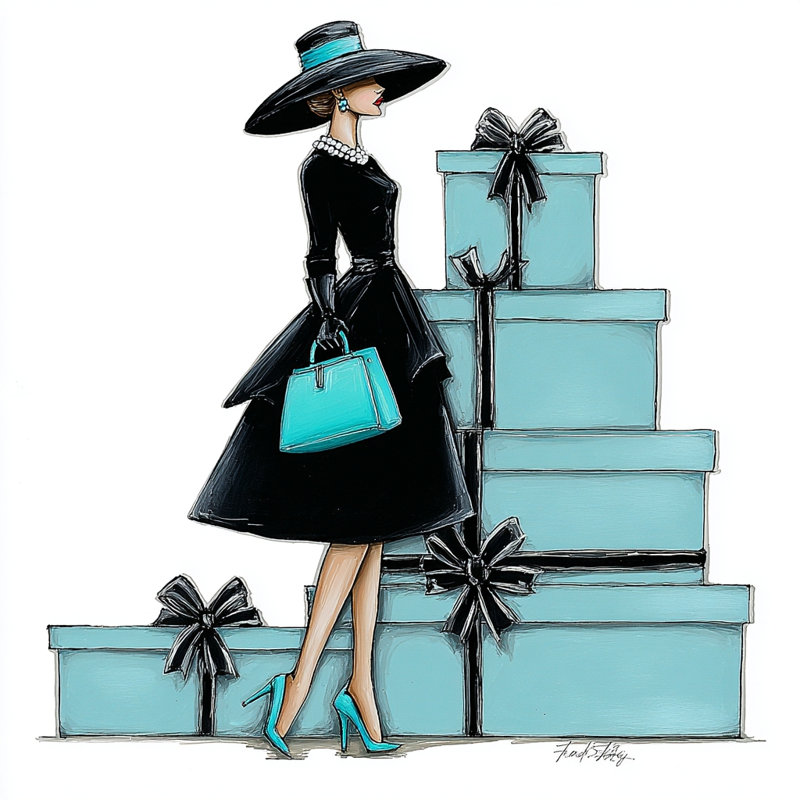 «Boxed Glamour», art mural sur toile tendue, H 40 po x l 40 po