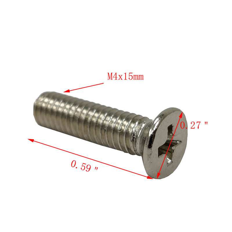 Vis à tête plate Phillips FixtureDisplays® M4 x 15 mm, pas de 0,70 mm, 20PK 15160, M4 x 15 mm, 50 incorrect
