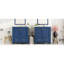 Meuble-lavabo bleu de 60 po, avec deux lavabos en céramique et une structure d'armoire stable - Offrez une base solide au design élégant pour rehausser votre esthétique