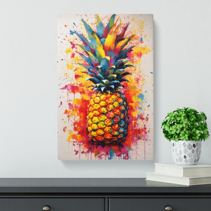 Pineapple Action No.2 - Wrapped Canvas, 50cm H x 35cm W x 3cm D
