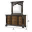 Commode large Naddy, sculpture ornée, bois de pin brun-118123953