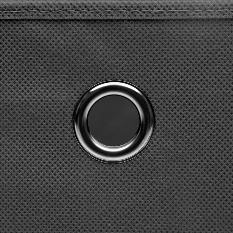 Storage Boxes with Lids Fabric, Grey, 32cm H x 32cm W x 32cm D