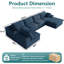 Canapé modulaire 135,4 po Cloud Couch-129468538
