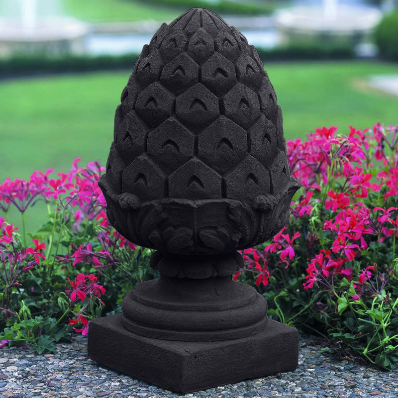 Statue faîteau ananas Longwood, Vert
