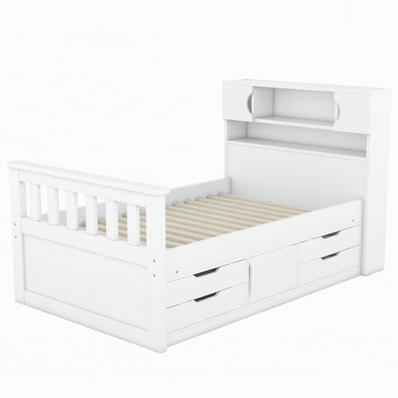 Ignacy Bookcase Bed, White