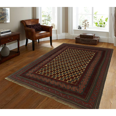 Janique One-of-a-Kind 6'4" X 8'4" 1980s Wool Area Rug in Red