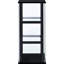 Armoire de rangement et de présentation en verre noir à 3 tablettes avec verre trempé transparent, ajoutant une touche moderne à votre espace, porte de 17,17 pouces de largeur, s'adaptant à différents décors intérieurs, profondeur de 14,17 pouces