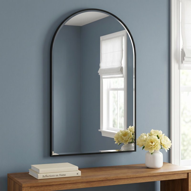 Huguley Frameless Arched Wall Mirror