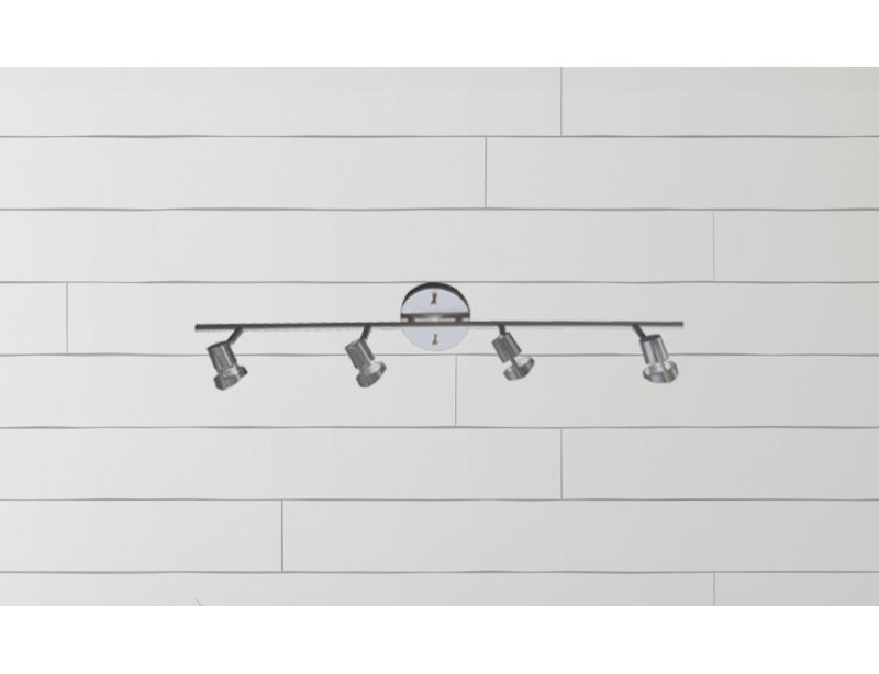 Charles 32.5'' 4 -Light Track Kit, Satin Steel