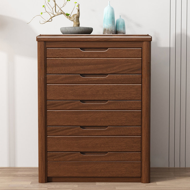 Armoire d'appoint en bois massif brun noisette, H 45,28 po x l 31,5 po x P 17,72 po, Brun noyer