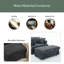 Chaise longue surdimensionnée en velours côtelé avec repose-pieds-114253127