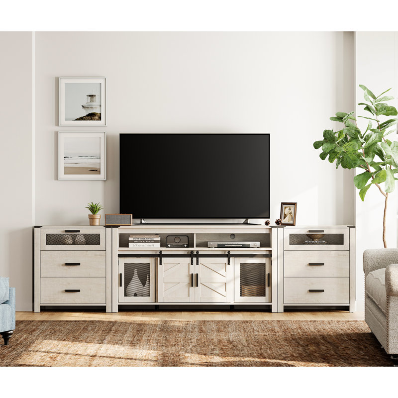  3 In 1 Tv Stand Set, White