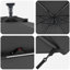 Umbrella with LED Strip Lights Polyester and Aluminium Outdoor Parasol-1633500814-1633500824