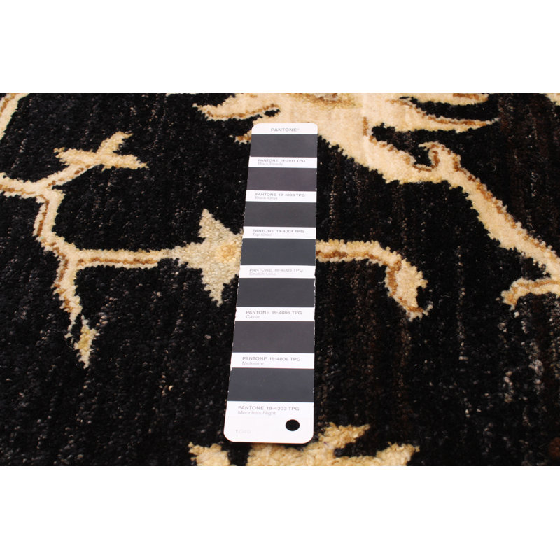 Tapis noir Peshawar Oushak 9 pi 0 po x 12 pi 0 po