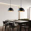 Luminaire suspendu en forme de dôme noir à 1 lumière Ghala