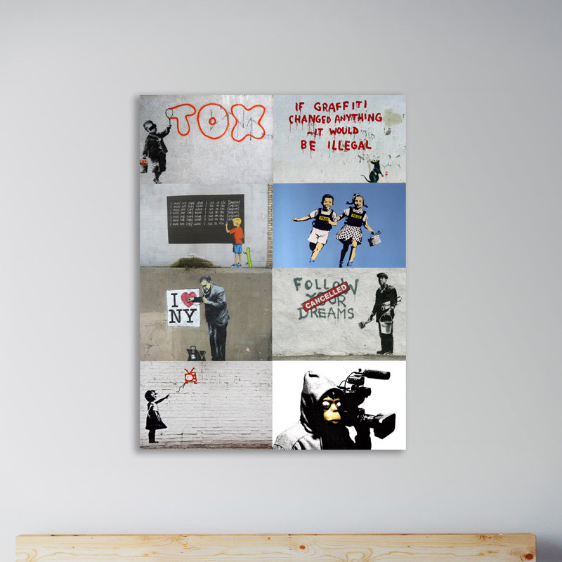 Banksy Momtage II by Banksy - Wrapped Canvas Print, 102cm H x 76cm W x 4cm D